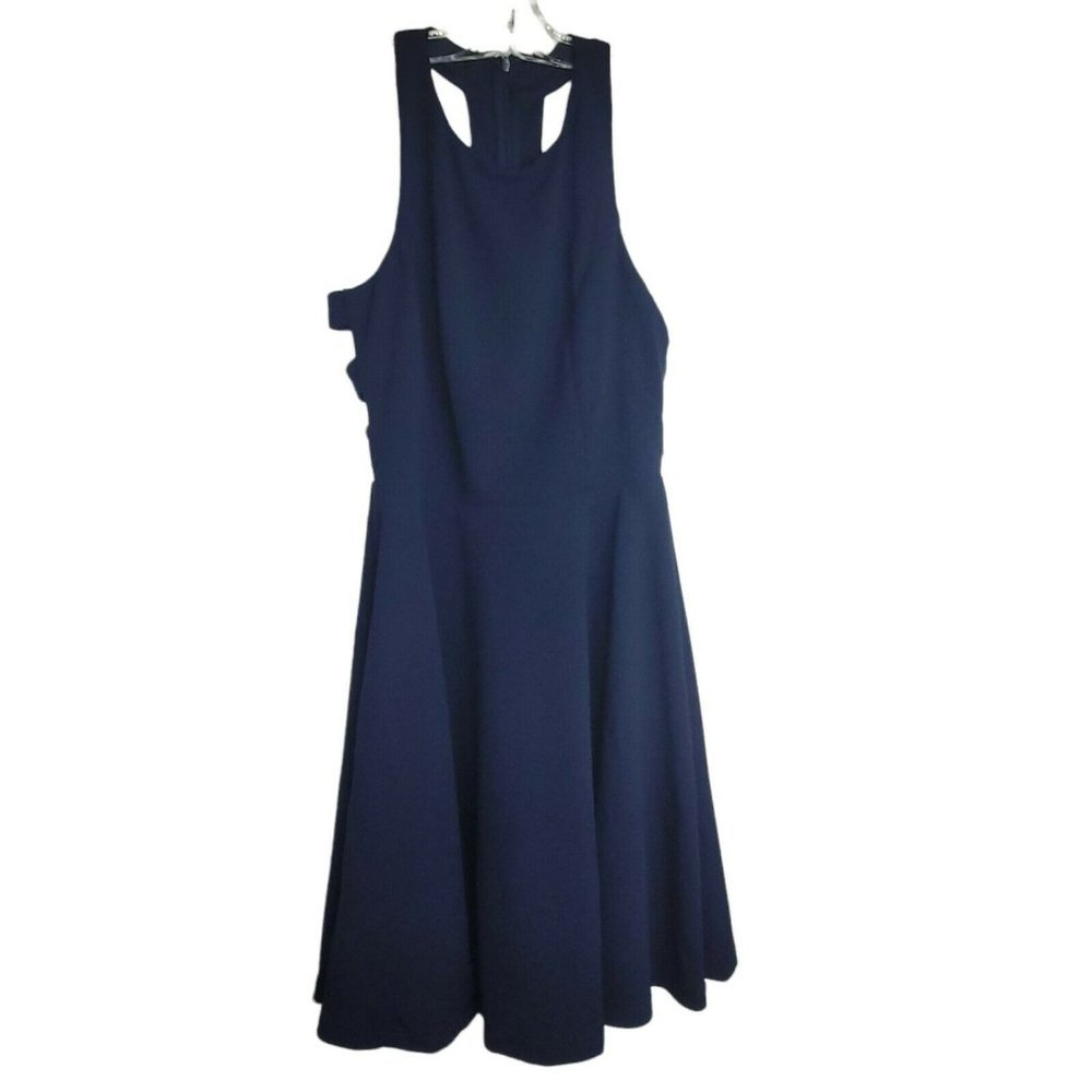 Lulus Strappy Open Back Mini Dress Blue Size Medium